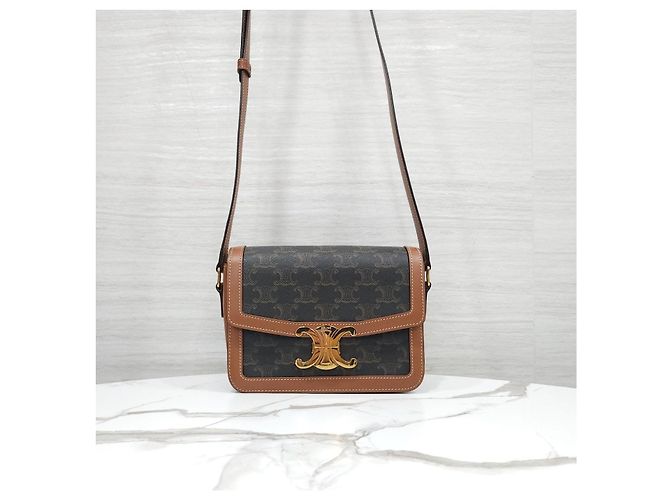 Céline Tiny Triomphe Crossbody-Bag aus Canvas - Ansicht 11