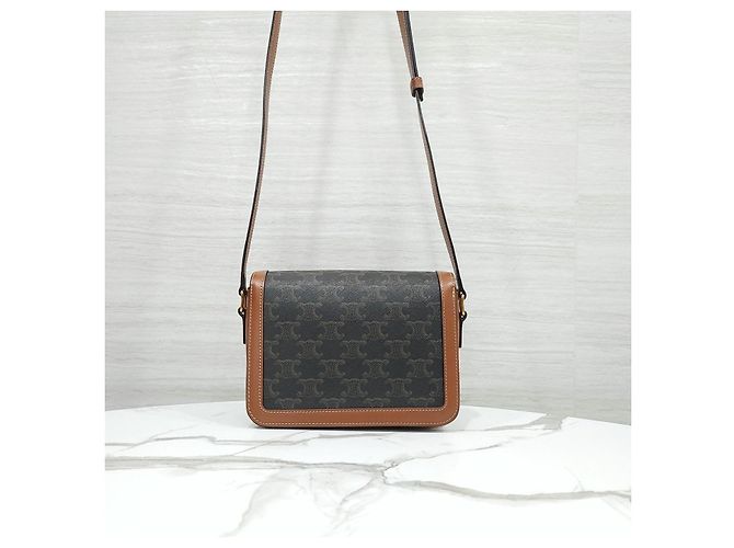 Céline Tiny Triomphe Crossbody-Bag aus Canvas - Ansicht 13