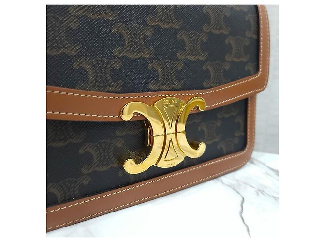 Céline Tiny Triomphe Crossbody-Bag aus Canvas - Ansicht 15