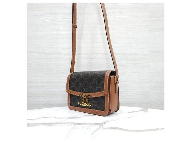 Céline Tiny Triomphe Crossbody-Bag aus Canvas - Ansicht 2