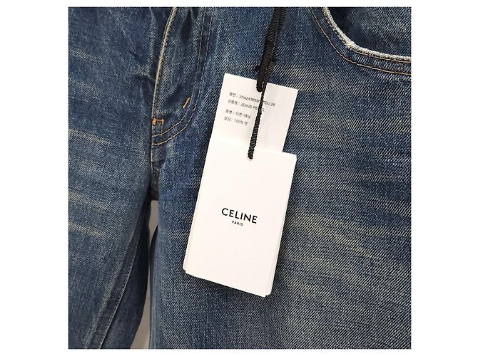 Céline Pantalones de denim Pearl Dark Union Wash - vista 7