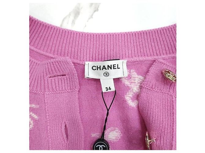 Chanel Vestido de punto de cashmere con cintas - vista 7