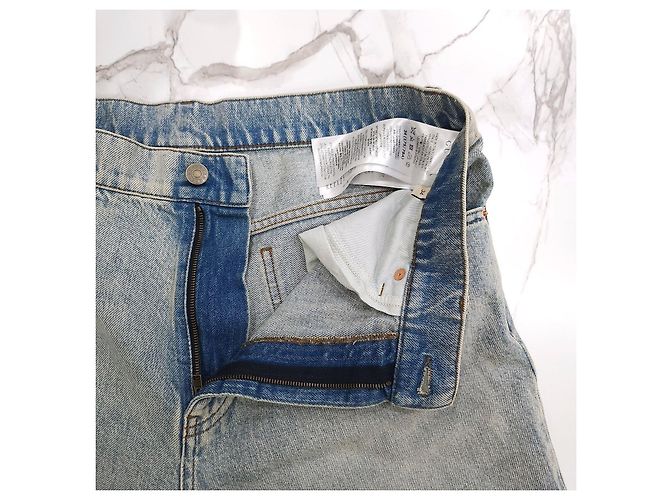 Gucci Pantaloni in denim dritti con risvolto e logo GG - vista 15