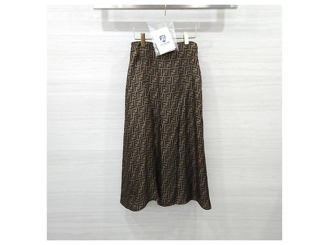 Fendi FF Twill Lederrock - Ansicht 14