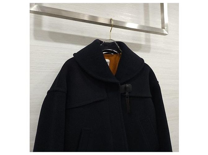 Hermès Navy Wool Half Coat - view 3