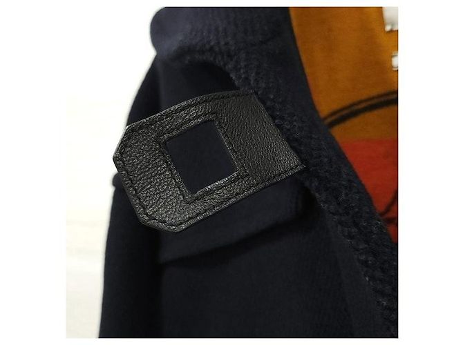 Hermès Navy Wool Half Coat - view 5