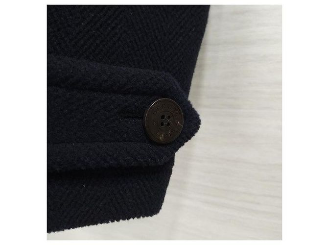 Hermès Navy Wool Half Coat - view 6