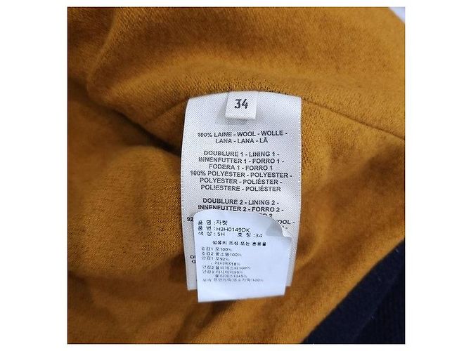 Hermès Navy Wool Half Coat - view 8