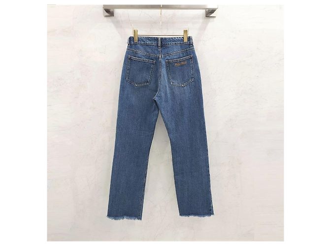 Pantalones vaqueros 5 bolsillos Miu Miu azul - vista 10
