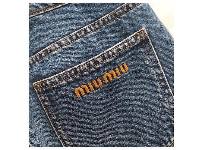 Pantalones vaqueros 5 bolsillos Miu Miu azul - vista 11
