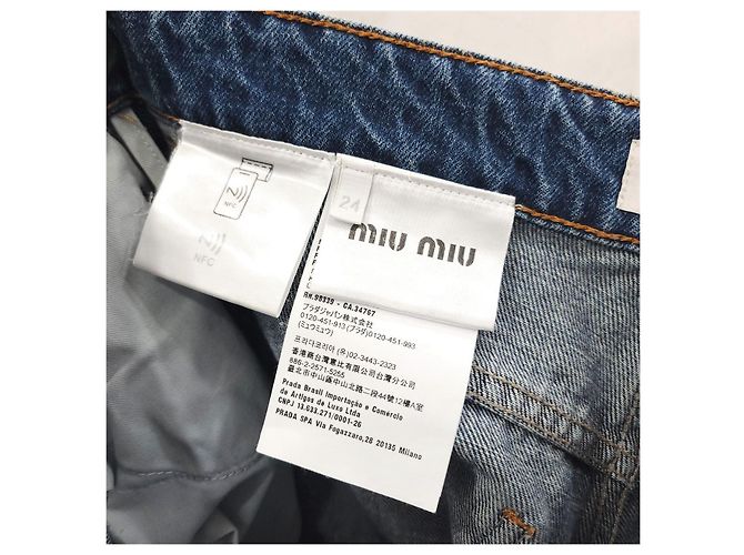 Pantalones vaqueros 5 bolsillos Miu Miu azul - vista 13