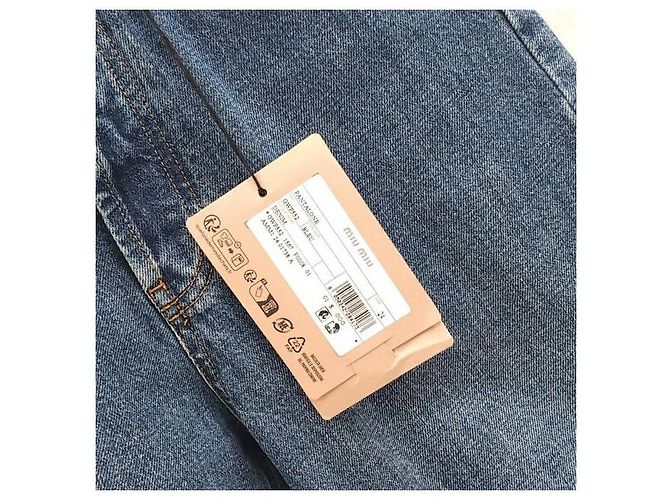 Pantalones vaqueros 5 bolsillos Miu Miu azul - vista 4