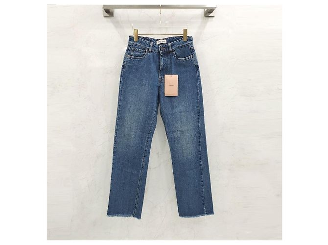 Pantalones vaqueros 5 bolsillos Miu Miu azul - vista 9