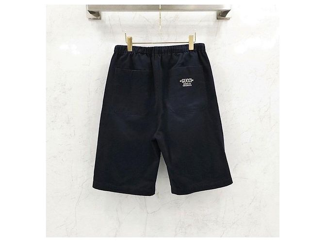 Gucci Navy Shorts mit besticktem Logo - Ansicht 7