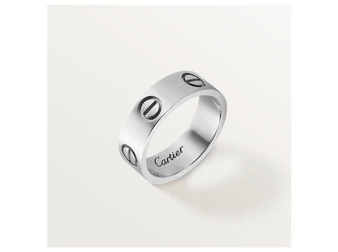 Cartier Anello Classic Love Band Ring White Gold Size - vista 14