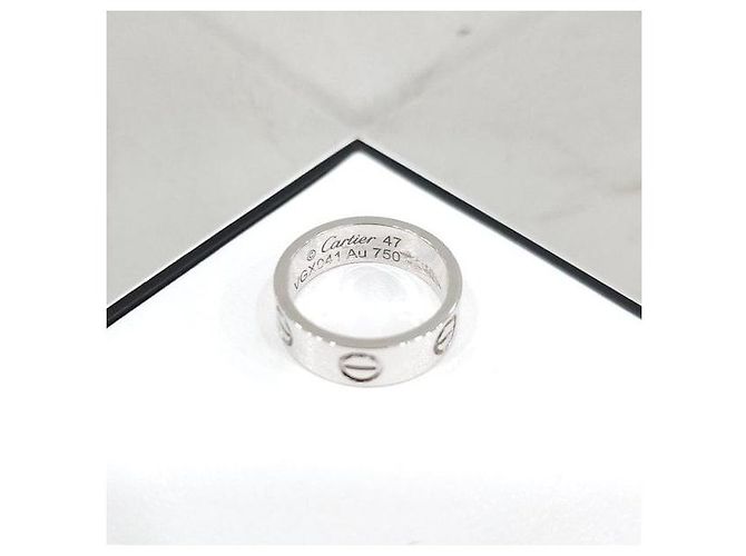 Cartier Anello Classic Love Band Ring White Gold Size - vista 4