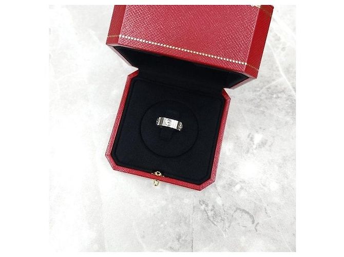 Cartier Anello Classic Love Band Ring White Gold Size - vista 5