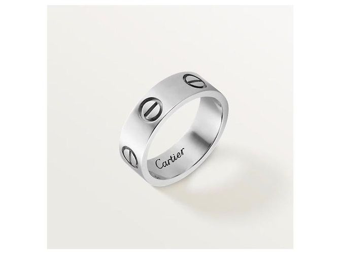 Cartier Anello Classic Love Band Ring White Gold Size - vista 7