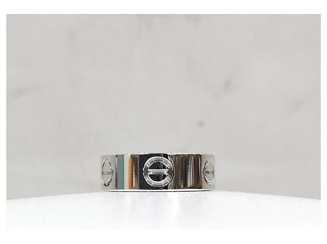 Cartier Anello Classic Love Band Ring White Gold Size - vista 9
