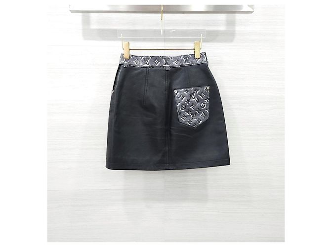 Louis Vuitton Falda de piel de cordero Monogram Shadow - vista 10