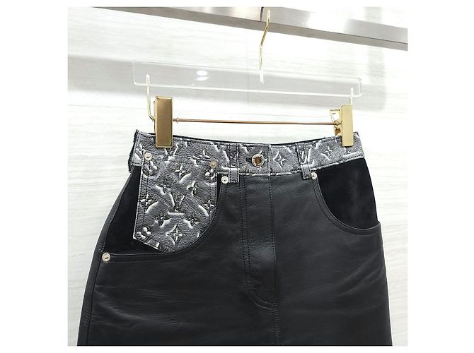 Louis Vuitton Falda de piel de cordero Monogram Shadow - vista 11