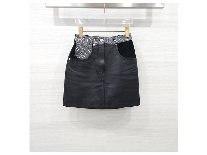 Louis Vuitton Falda de piel de cordero Monogram Shadow - vista 9