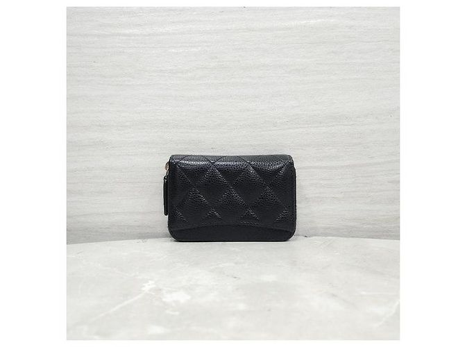 Chanel Tarjetero con cremallera Classic Caviar con chip - vista 3
