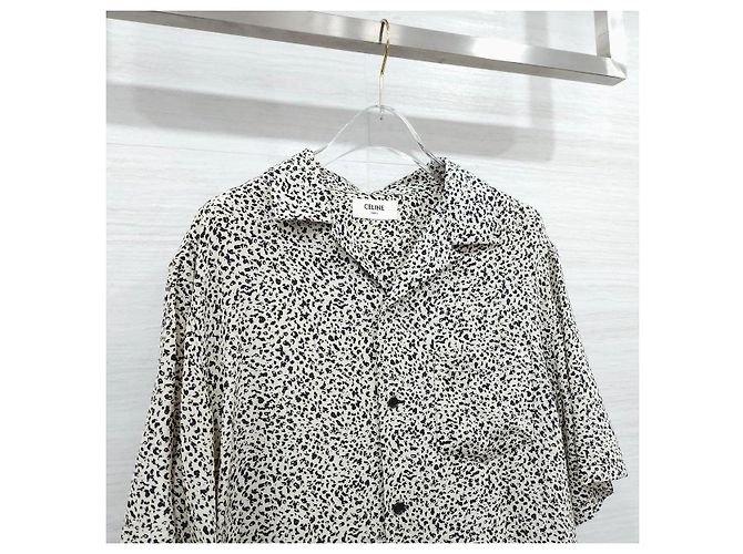 Céline Camicia a maniche corte in seta con stampa hawaiana - vista 3