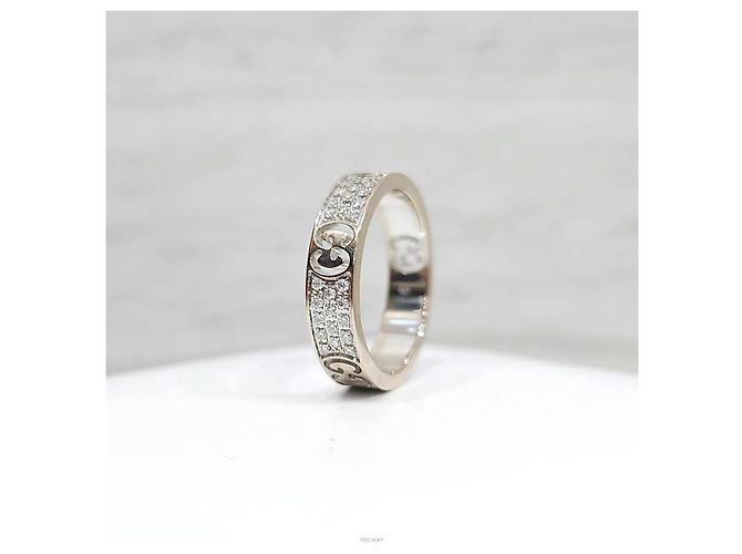 Gucci Icon Pavé Diamond White Gold Ring Größe - Ansicht 3