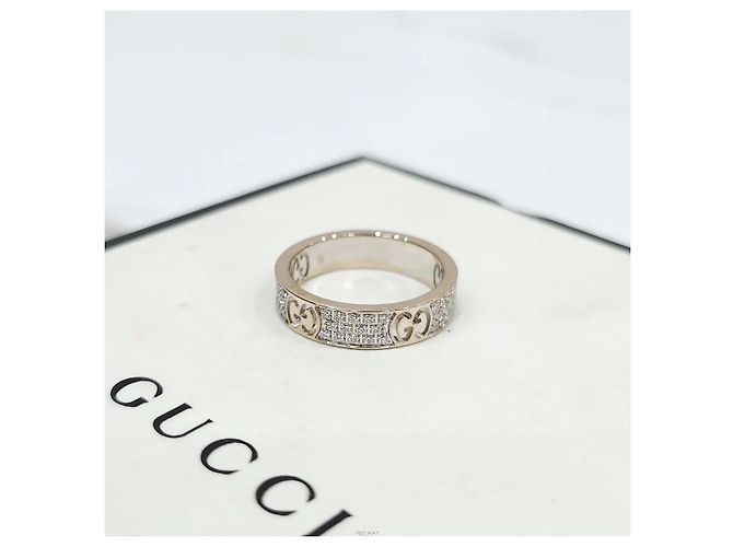 Gucci Icon Pavé Diamond White Gold Ring Größe - Ansicht 4