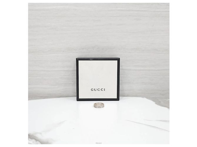 Gucci Icon Pavé Diamond White Gold Ring Größe - Ansicht 5