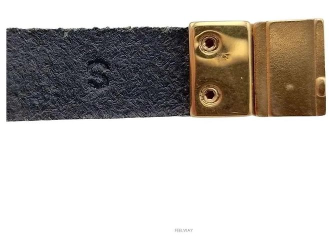 Autre Marque Bracciale in pelle SAINT LAURENT dorato - vista 5