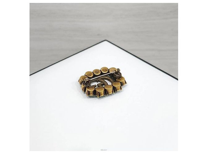 Spilla Gucci Crystal Decor Marrone - vista 2