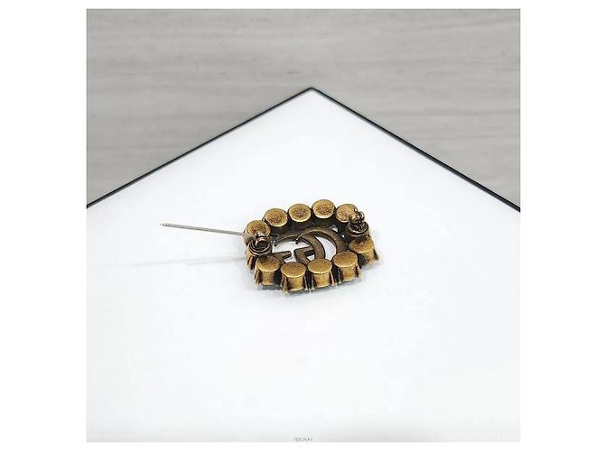 Spilla Gucci Crystal Decor Marrone - vista 3