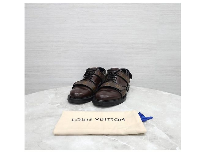 Louis Vuitton Scarpe Derby con cinturino monogramma - vista 7