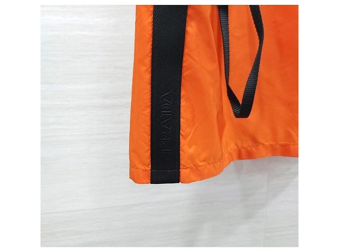 Prada Orange Triangle Logo Nylon Shorts - view 4