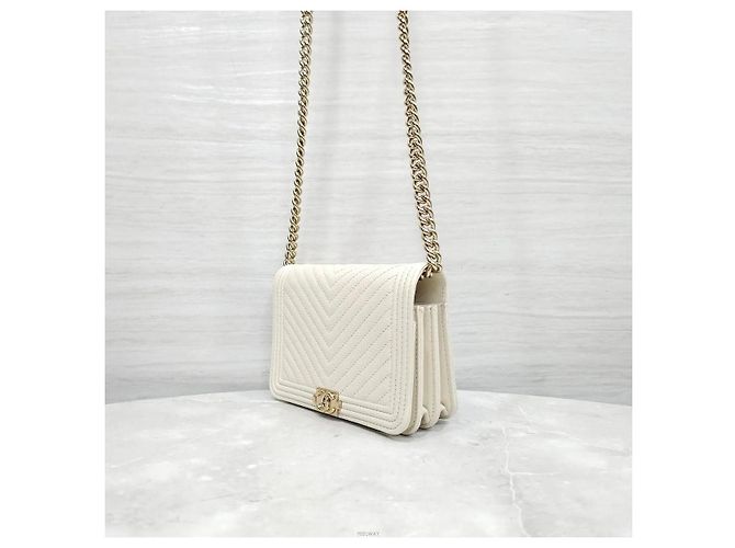 Chanel Borsa a Tracolla Boy Chevron WOC Chain Caviar Series - vista 2