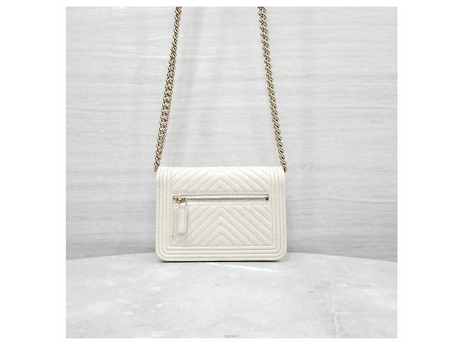 Chanel Borsa a Tracolla Boy Chevron WOC Chain Caviar Series - vista 3