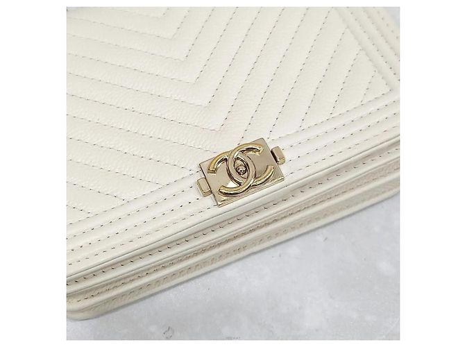Chanel Borsa a Tracolla Boy Chevron WOC Chain Caviar Series - vista 4