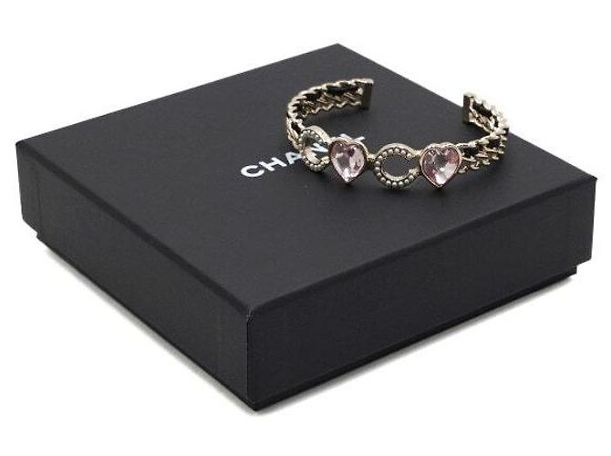 Chanel Bracciale Logo COCO Dorato con Cuore di Cristallo da Donna - vista 6