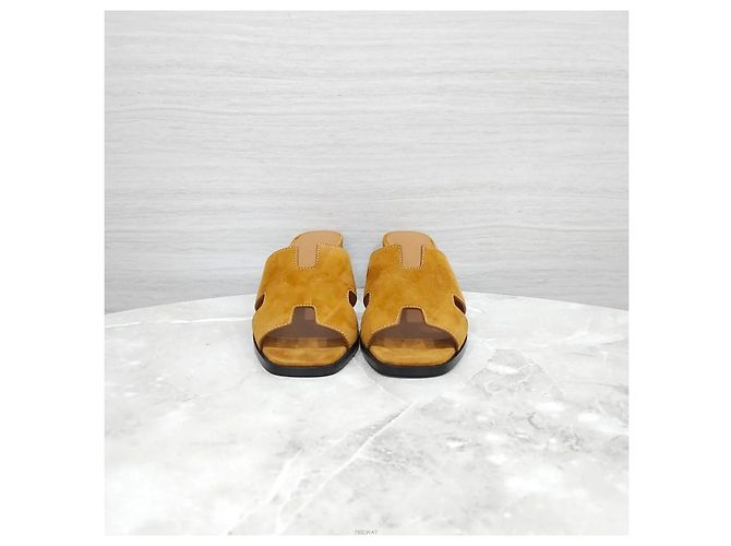 Hermès Sandali pantofole in camoscio - vista 2
