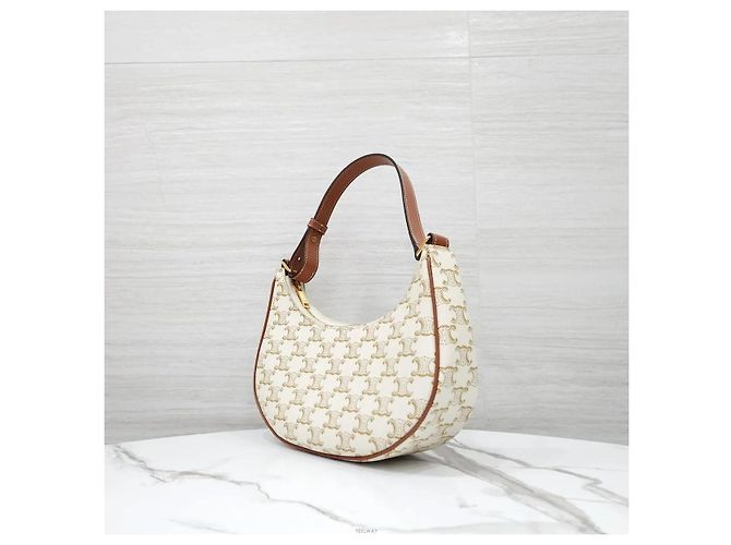 Céline Bestickter Jacquard Medium White Tan - Ansicht 2