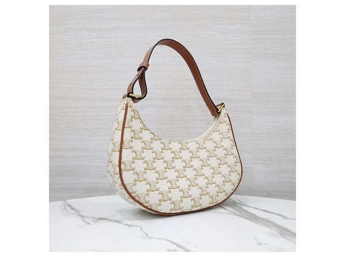 Céline Bestickter Jacquard Medium White Tan - Ansicht 4