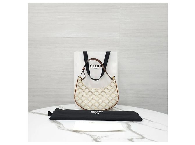 Céline Bestickter Jacquard Medium White Tan - Ansicht 9