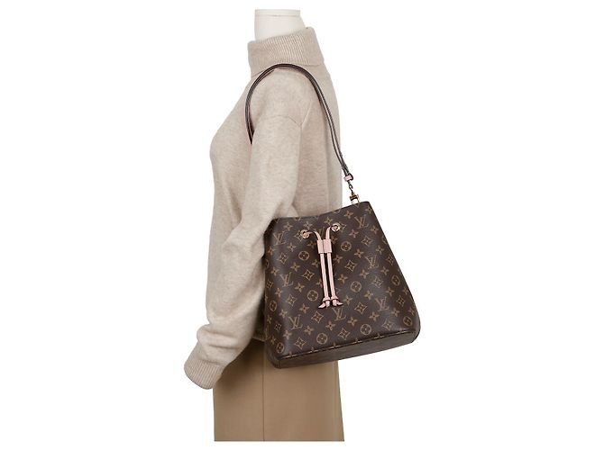 Bucket Louis Vuitton Borsa Secchiello Monogram Canvas Rose Powder - vista 10