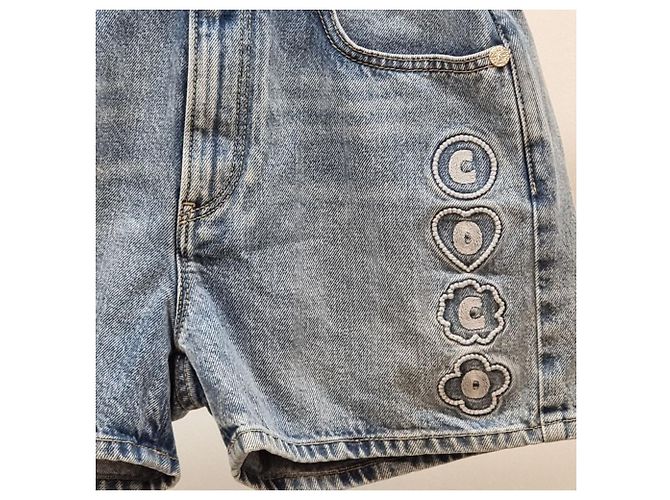 Chanel Coco Denim Shorts Blau - Ansicht 2