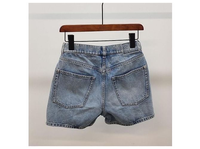 Chanel Coco Denim Shorts Blau - Ansicht 4