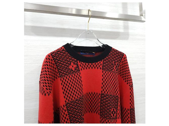 Louis Vuitton Jacquard-Strickpullover Rot - Ansicht 3