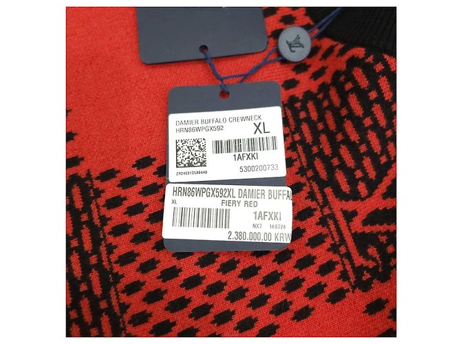Louis Vuitton Jacquard-Strickpullover Rot - Ansicht 5