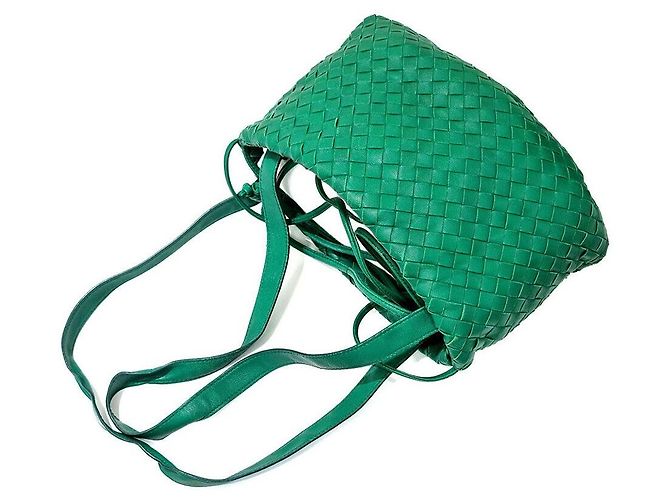 Borsa Bottega Veneta Mesh Bulb Small Verde - vista 3